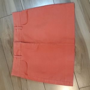 J. CREW Orange Corduroy Mini Skirt Women's 6